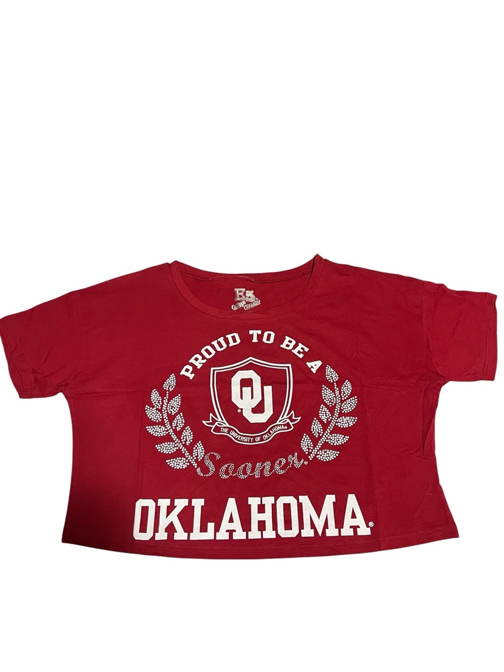 Oklahoma Sooners Maroon Graphic Crop Top